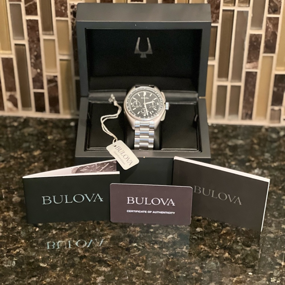 Men’s Bulova Lunar Pilot Wrist Watch with Box and Tag